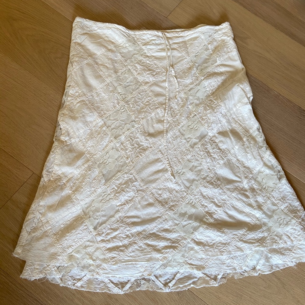 Boho Lace patchwork layered skirt.